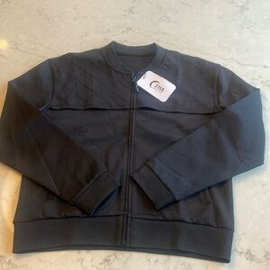 New with tags black Zyia athleisure zip up jacket.  Size XL